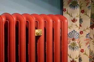 Interior lifestyle image of a Emmeline III 870mm in Farrow & Ball Incarnadine No. 248 at Straloch.