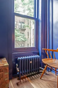 custom made steam radiator in Farrow & Ball Serge