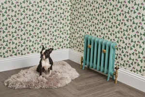 Bespoke cast iron radiator in Little Greene Pleat