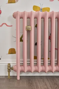 Emmeline cast iron radiator by Castrads painted in Little Greene Blush