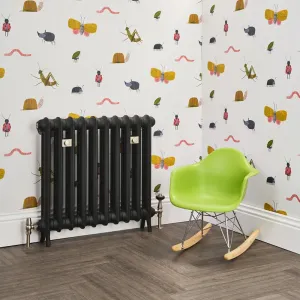 Emmeline I 665mm cast iron radiator in Matt Black