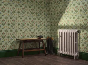Cast iron radiator in Little Greene paint dorchester pink