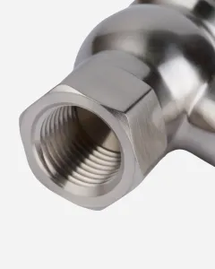 Product photograph of a Windsor Angled 1/2" Threaded TRV - Satin Nickel by Castrads