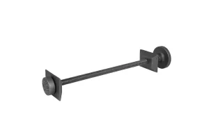 Whitworth wall stay in Natural Pewter: a threaded rod with square backplates and round end caps, shown on a white background.