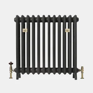 Grace 4 column 760mm Castrads radiator in matt black finish