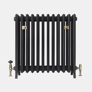 Grace 6 column 760mm Castrads radiator in matt black finish