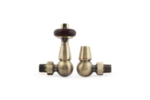 Windsor Corner TRV - Antique Brass - angled view