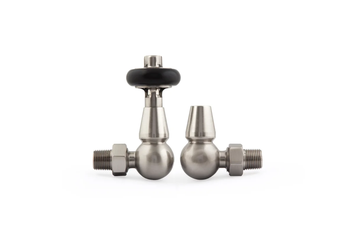 Windsor Corner TRV - Satin Nickel - angled view