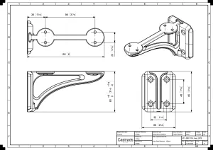 Technical drawing: Atlas wall bracket