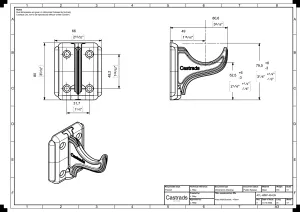 Technical drawing: Atlas wall bracket