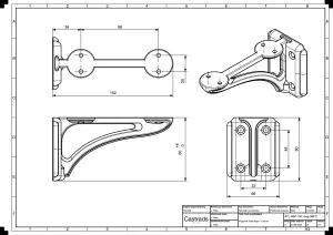 Technical drawing: Atlas wall bracket