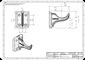 Technical drawing: Atlas wall bracket