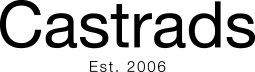 Castrads wordmark in black sans-serif lettering on a white background, with "Est. 2006" in smaller type beneath.