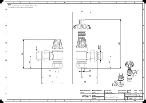 Technical drawing: Chatsworth radiator valve