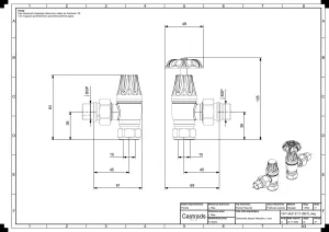 Technical drawing: Chatsworth radiator valve