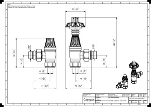 Technical drawing: Chatsworth radiator valve