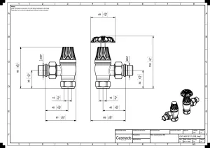 Technical drawing: Chatsworth radiator valve