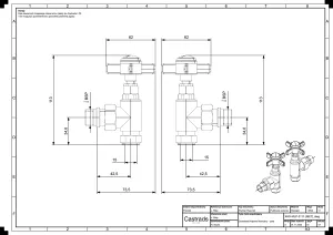 Technical drawing: Crosshead radiator valve
