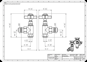 Technical drawing: Crosshead radiator valve