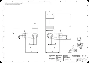 Technical drawing: Niva radiator valve