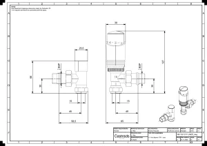 Technical drawing: Niva radiator valve