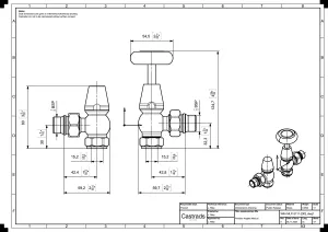 Technical drawing: Windsor radiator valve