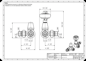 Technical drawing: Windsor radiator valve