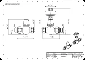 Technical drawing: Windsor radiator valve