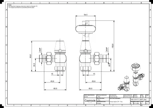 Technical drawing: Windsor radiator valve