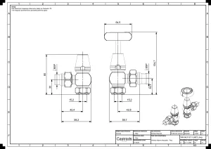 Technical drawing: Windsor radiator valve