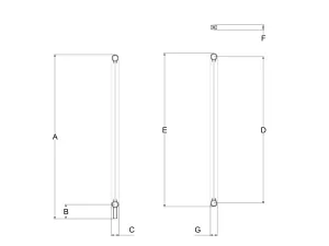 Technical drawing: Florence 2 Column 1500mm steel column radiator