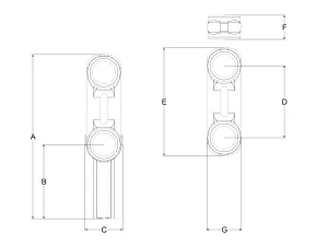 Technical drawing: Florence 2 Column 200mm steel column radiator