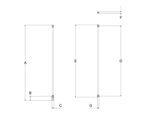 Technical drawing: Florence 2 Column 2500mm steel column radiator