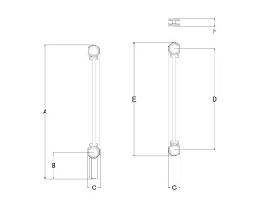 Technical drawing: Florence 2 Column 600mm steel column radiator