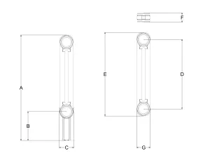 Technical drawing: Florence 2 Column 400mm steel column radiator