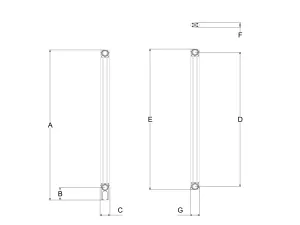 Technical drawing: Florence 3 Column 1500mm steel column radiator