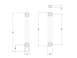 Technical drawing: Florence 3 Column 685mm steel column radiator
