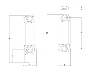 Technical drawing: Florence 4 Column 400mm steel column radiator
