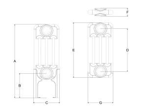 Technical drawing: Florence 4 Column 300mm steel column radiator